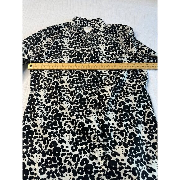 J.Crew The Perfect Shirt Cotton Long Sleeve Button Up SZ S Leopard Animal Print - Picture 6 of 9